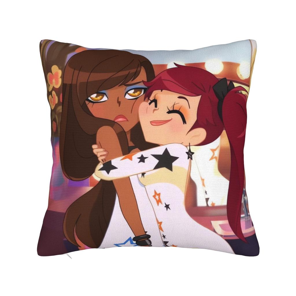 LoliRock Kopo Music Girls Pillow Case  Soft Pillow Cover Retro Trendy Pillowcases For Couch Sofa Bedroom