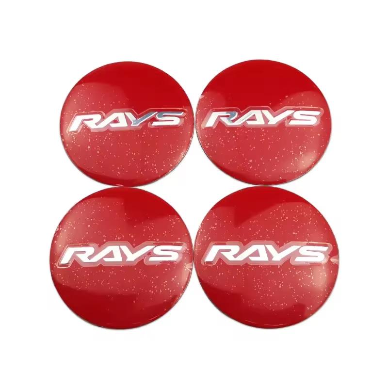 4PCS 56MM 60MM RAYS Emblem Wheel Center Hub Cap Car Rims Dust-proof Cover Hubcaps Sticker Auto Styling Accessories