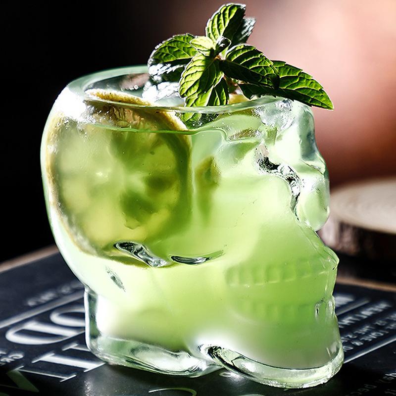 Halloween Haushalt Totenkopf Glas Teetasse Transparent Kaffee Saft Becher Trinken Bar Club Whisky Wein Bier Tasse