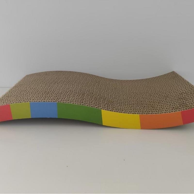 

Corrugated Cardboard Cat Scratching Post - Interactive Cat Scratcher Pad,Play Rest Mat for Indoor Cats,Comfortable Pet Accessory