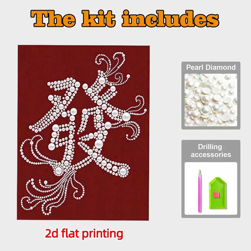 Pearl Get Rich DIY Diamond Art Kits 15.7x19.6inch Gem Art Diamond Painting Kits Without Frame for Adults Gift Idea Home Wall Decor
