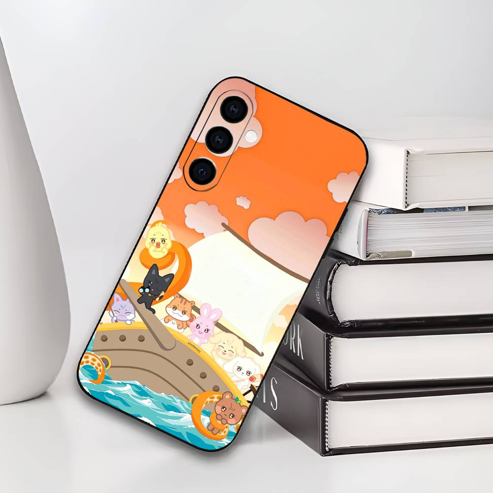 A-ANITEEZ Cute Phone Case For Samsung Galaxy A73,A72,A71,A70,A53,A52,A51,Soft Silicone Black Cover Samsung a21s