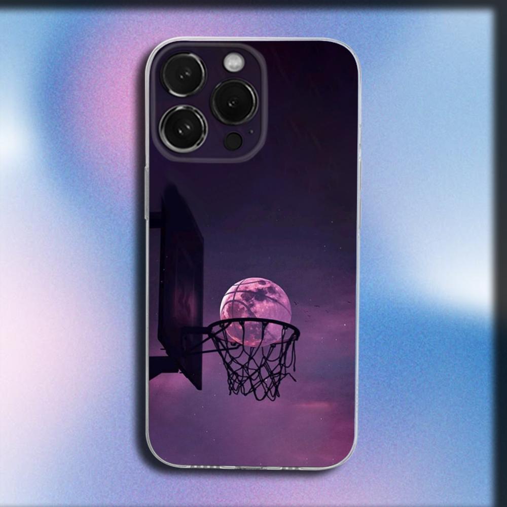 Sport Basketball 23 Phone Case For iPhone 16,15,14,13,12,11 Plus,Pro,Max,XR,XS,X,Plus,SE,Mini Transparent Soft Cover