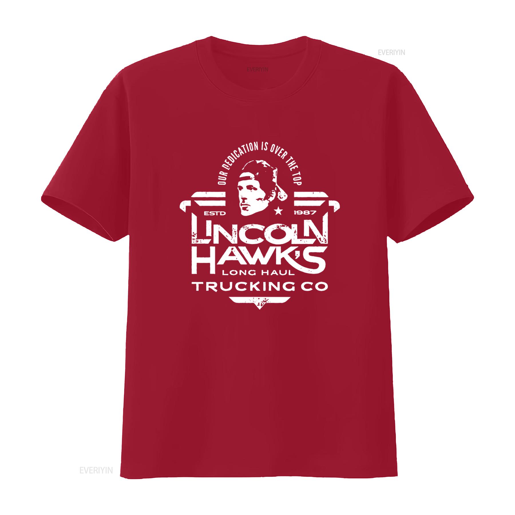

Lincoln Hawks Long Haul Trucking Co T Shirt Over The Top Dedication Estd 1987 Print vintage Washed graphic Soft S