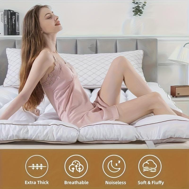 Matratzenauflage, Extra Dicke Matratzenauflage Kissenbezug Gesteppter Spannmatratzenschoner