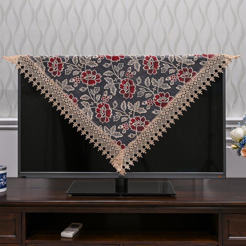 Tablecloth Square Table Cloth Yarn Embroidery Lace Table Cloths For Computer Table Cover Lcd Tv Towels Table Juppe Dust Cover