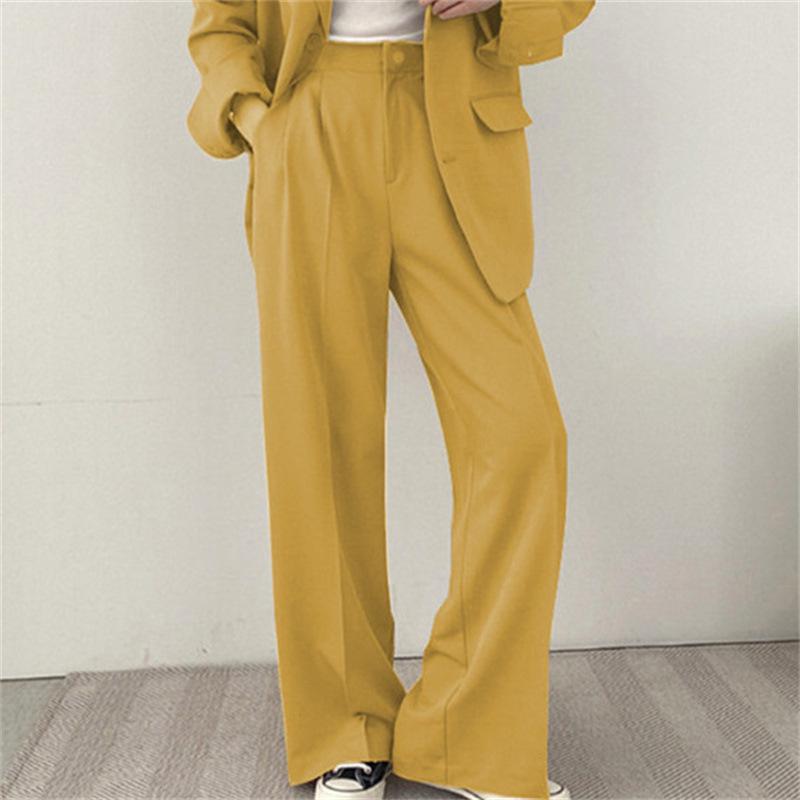 Women's Black Blazer & Suit Pants - Spring/Autumn 2025 Korean Street Style Casual Niche Design