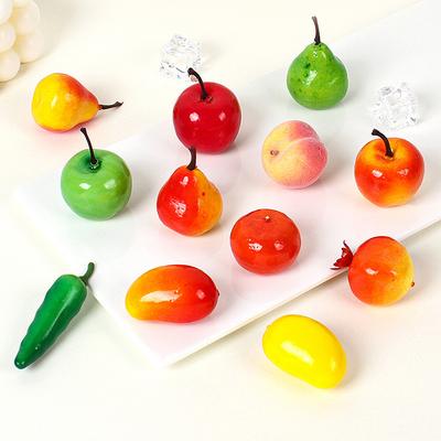 10/20 Stück Mini-Simulation Obst & Gemüse Schaumstoff Landschaftsszene DIY Zubehör Haushaltsdekoration Miniatur-Ornament TMZ