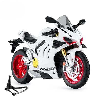 1/10 Ducati V4S S1000RR H2R Ötvözet Die Cast Motorkerékpár Modell Járműgyűjtemény Hang és Fény Terepre Gyermek Ünnepi Ajándékok