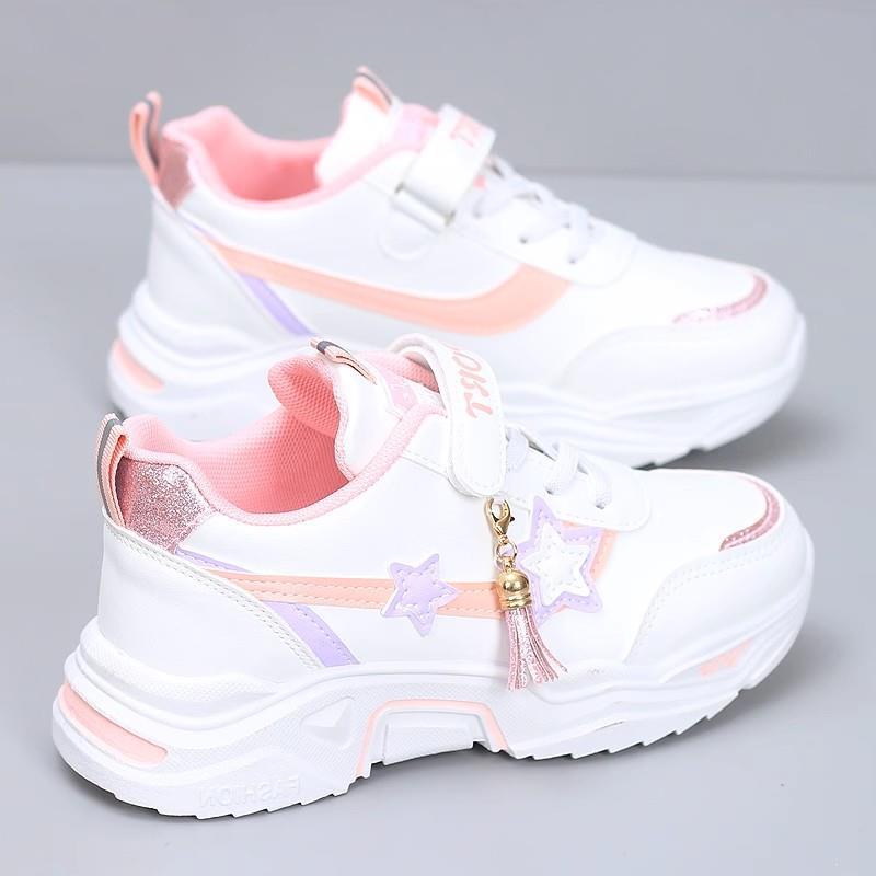 

Кроссовки Новые дышащие кроссовки для бега для девочек, маленькие белые туфли для папы, нянь-цзы, студента, мягкая подошва, весенняя мода 30 [inner length 20cm]