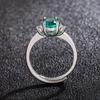 100 %925 Silver Natural Crystal Jewellry Ring For Women Green Topaz Gemstone Engagement Wedding Bands Prehnite Ring Open Jewelry