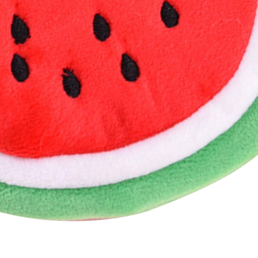 Watermelon Change Pouch Cute Fun Design Soft Plush Mini Purse for Lipsticks Earbuds Charging Cable