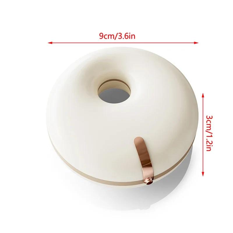 Pudełko na niewidoczne aparaty ortodontyczne 2-warstwowe w kształcie pączka, przenośne, etui na aparat ortodontyczny, prosty styl, wyjmowak, gryzaki, pudełko na protezę