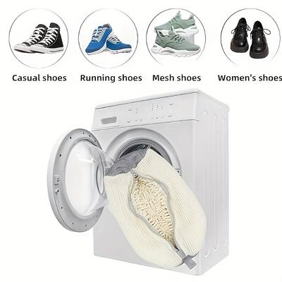 Sac de Machine à Laver les Chaussures Nettoyage en Profondeur 360°: Sacs Réutilisables pour Linge et Sèche-linge pour Chaussures de Sport, Baskets, Tennis, Convient à la Plupart des Types