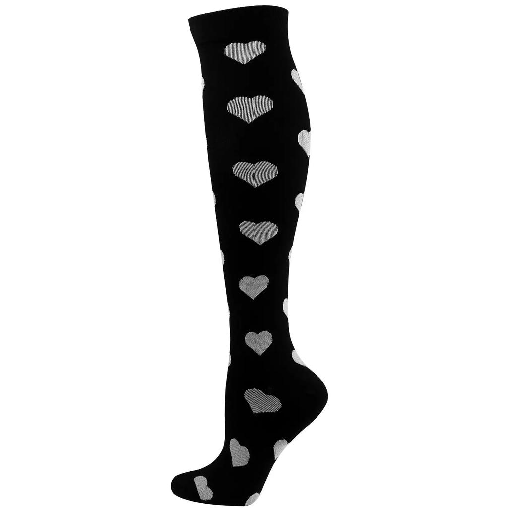 Neue Kompressionssocken für Leggings Atmungsaktiv Laufen Radfahren Druck Fußball Socke für Erwachsene Koreanische Edition Netzwerk-Drucksocken