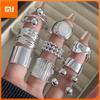 925 Sterling Silver Rings for Women Couple Minimalist Handmade Simple Wide Heavy Ball Ring Party Jewelry Gift Prevent Allergy