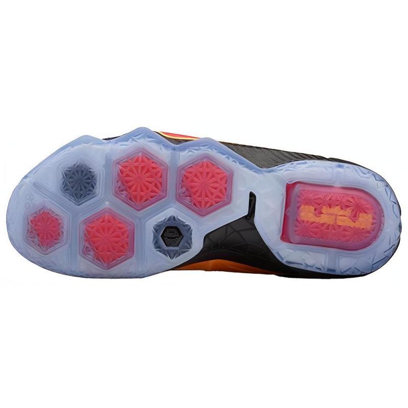 Nike Lebron 12 Basketball Shoes Men's Mid Top Black/Yellow Sneakers 707781-830