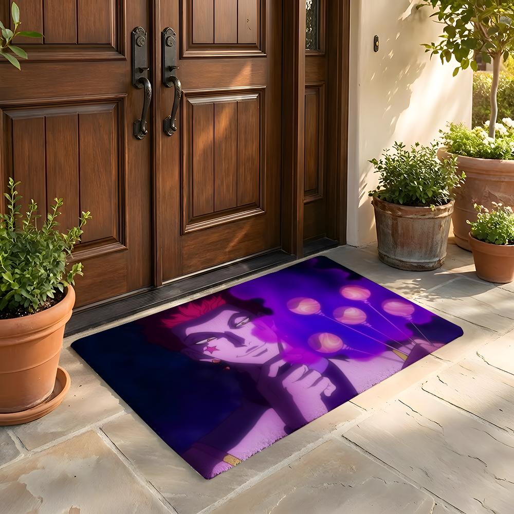 Floor Mat Soft Flannel Rug Non-Slip Absorbent Mat for Bathroom Bedroom Home Decor H-Hunter and H-Hunter Anime