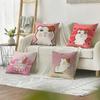 Cute E-Ebichus Cushion Cover Natural Linen Organic Fabric Double-Sided Printing Sofa Home Decor Gift Pillow Cover