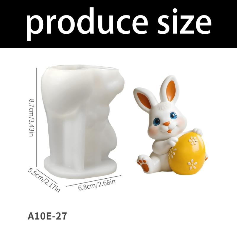 Zajíčci Silikonové formičky Velikonoční svíčka Silikonová forma Bezpečná pro potraviny Dortová Fondantová Pečicí forma pro Svíčku Mýdlo Čokoládu