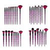 Stroke of Beauty - Set of 10: Makeup Brush with Glitter Resin Handle