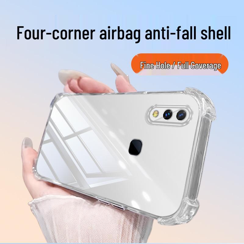 Compatible with Vivo NEX: Rear Fingerprint Unlock Transparent Case & Front Fingerprint Unlock Airbag Corner Anti-Drop Case Rear fingerprint unlock прозрачный