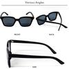 Black x Mid Gray Square UV Colored Thick Fashionable [FashionBerry] Sunglasses, 99% Protection, Lightweight, Lenses, Men's/Women's/Unisex, Frame,
