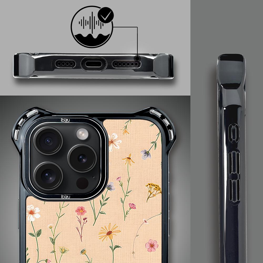 Etui Iphone 15 Pro Ibizu Dropguard Ultra Z Magsafe, Pastel Bloom, Koralowa Łąka
