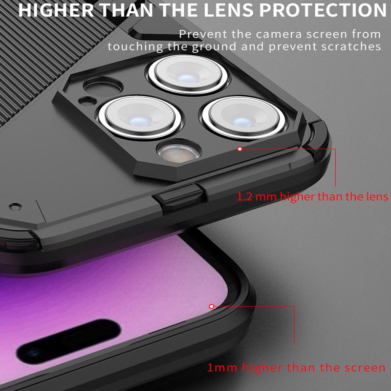 Shockproof Case For iPhone 14 15 Pro Max Cover Apple iPhone 11 12 13 Mini XS XR X 6 7 8 Plus 6S Phone Case Armor Hard Back Coque
