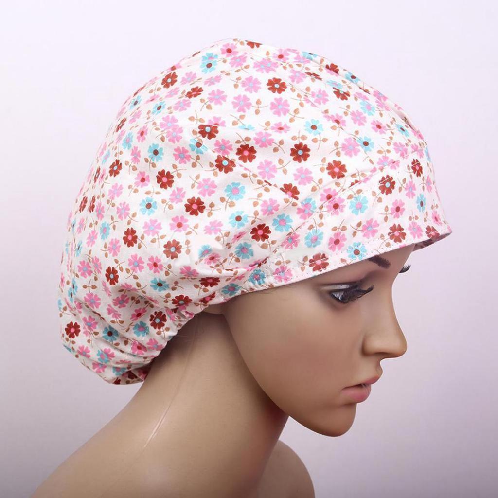 Buy Floral Print Scrub Cap Hospital 