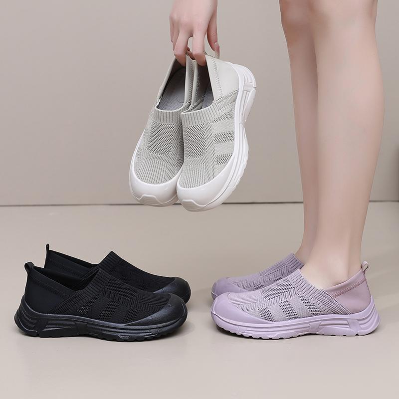 Shoes Women'S Summer New Ladies' Casual Mesh Shoes 1 Slip-On Lazy Shoes Breathable Non-Slip Wear-Resistant Fashion Trendy Shoes