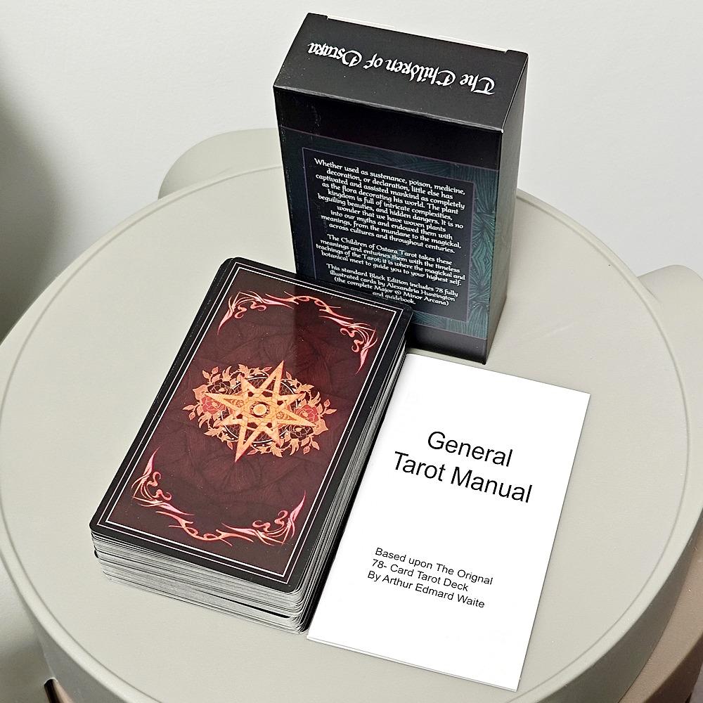The Children of Ostara Tarot Deck 78 Pcs Tarot Cards Based on RWS Lavishly Illustrated with Guidebook for Beginners 12*7cm