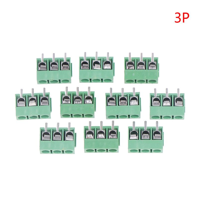 10Pcs PCB Terminal Block Connector Pitch 5.0MM KF301 Straight Pin 2/3/4/5/6P Screw PCB Terminal Blocks Connector Assortment Kit