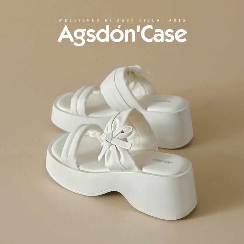 Augustine Platform Fashion Slippers Women's 2025 New Summer Skirt Muffin Soft Bottom Beach Wear Sandals