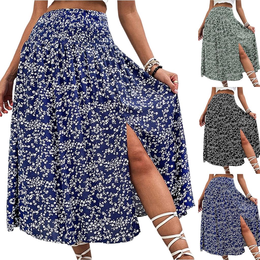 Women's  Casual And Fashionable High Waisted Skirt With Split Skirt  With Split Skirt