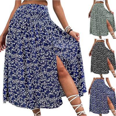Women's  Casual And Fashionable High Waisted Skirt With Split Skirt  With Split Skirt
