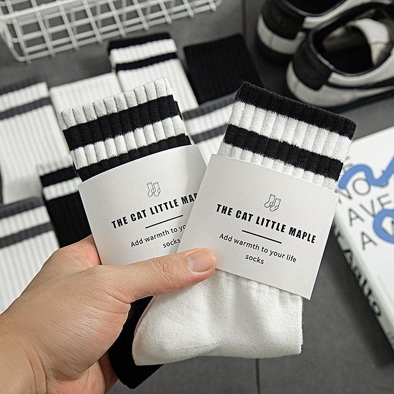 Men's Breathable & Deodorant Mid-Tube Sports Socks - Sweat-Absorbent, Thickened for Spring & Autumn.