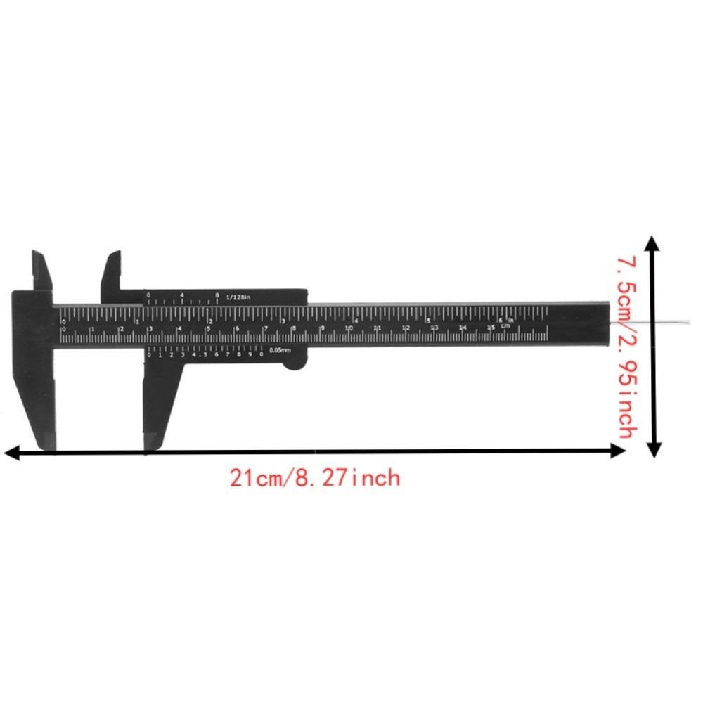 Plastic Vernier Caliper 150mm Length Sliding Gauge Ruler Double Scale Measuring Tool For Students