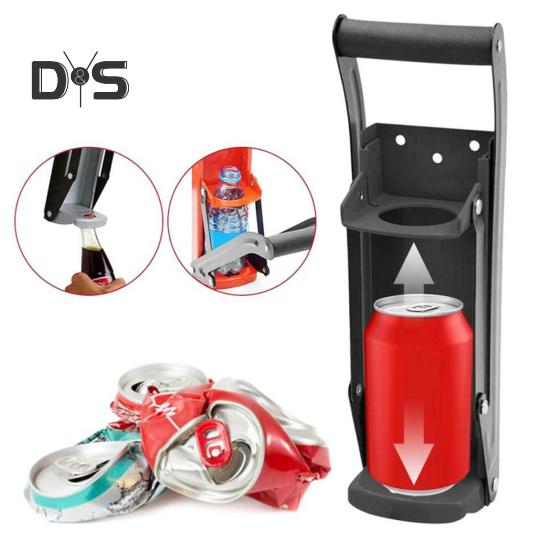 1 Set 16 Oz 500ml Anti-deformed Beer Can Crusher Wall-mounted Durable Simple Installation Beer Jar Plastic Drink Bottle Breaker