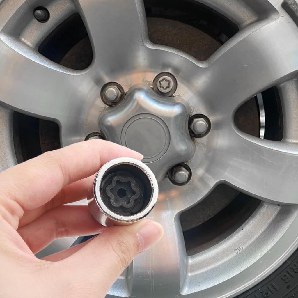 D-Wheel Locking Lug Nut Removal Tool,Wheel Lock Key Compatible With Toyota,Professional Locking Lug Nut Key For Dismantling & Talling Wheels