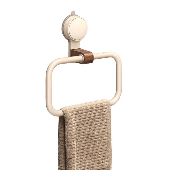 Hanging Towel Rack Suction Cup Design Strong Load-bearing Simple Installation Bathroom Wall Mount Hand Towel Holder