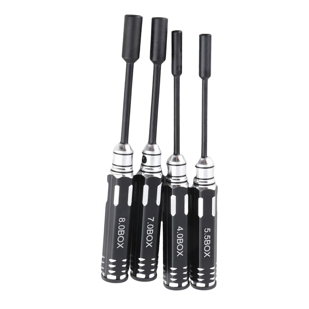 4pcs Hex Socket Nut Driver Set 4.0MM, 5.5MM, 7.0MM, 8.0MM for RC Cars Model Airplanes