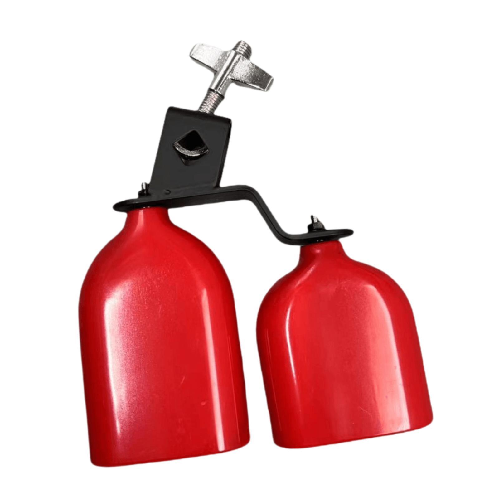 

High and Low Tone Cowbell Musical Percussion Block Cowbell Music Toy Percussion Instrument Drum Parts for Competitive Sports красный