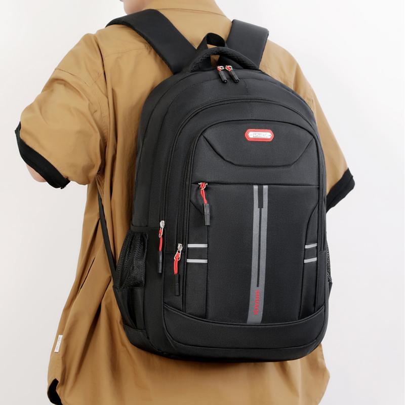 Unisex Large Capacity Backpack, Business Travel Laptop Bag, Multi-Compartment Design, Adjustable Straps, Ideal for Work Leisure
