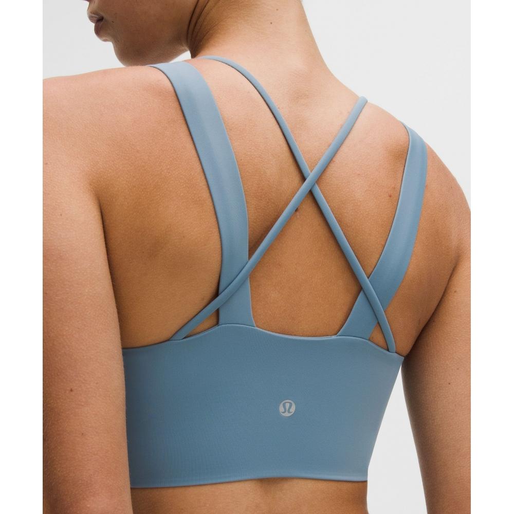 Lululemon Like A ClouD Longline brA  Light Support  D DD Cup Steel Blue