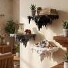 Dark Gothic Skull Drip Floating Shelf Plastic Wall-Mounted Display Stand Wall Display