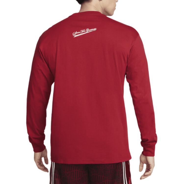 Nike Logo Print Crew Neck Pullover Vintage Sports Sweatshirt Men sweatshirt Red FD4024-608