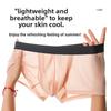 Men's Summer Thin Sexy Side Opening Ice Silk Breathable Comfortable Flat Angle Briefs