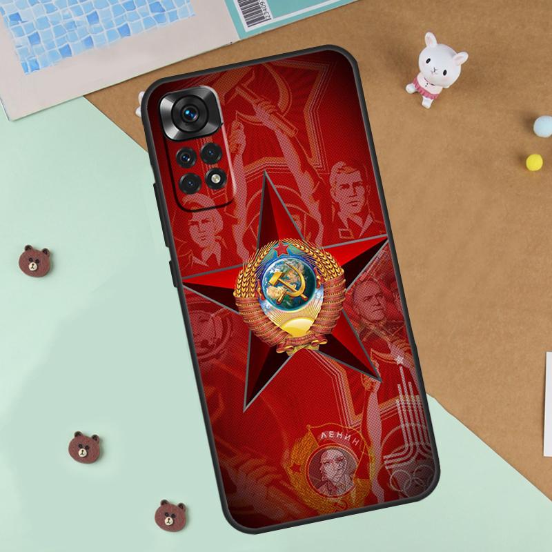 Coat Of Arms Russian CCCP Flag Case For Xiaomi Redmi 14C 10C 12C 13C Cover For Redmi Note 13 Pro 14 9 10 11 12 10S 11S 12S
