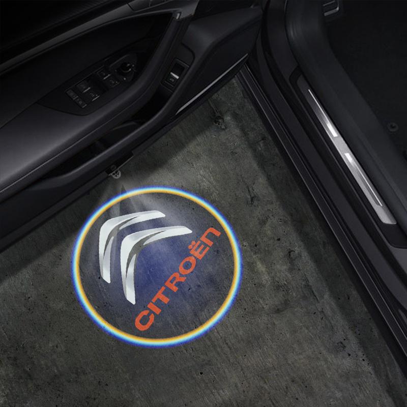 1/2Pcs Car Door Welcome Light Led HD Laser Projector Lamp For Citroen C1 C3 C4 C5 C6 2CV VTS Picasso Cross Cactus RD3 C4L DS3 DS